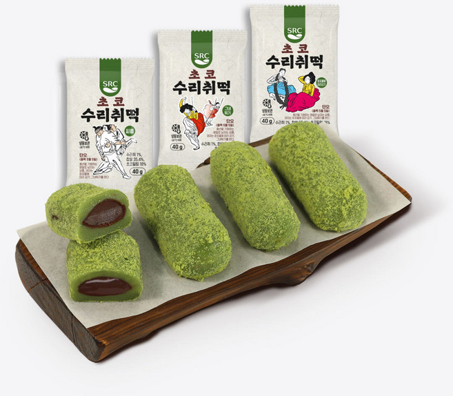SRC 원조 초코수리취떡 찹쌀떡 초코필링 25개입, 40g, 50개