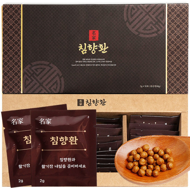 명가 침향환 수침향 49% 고함량 먹기좋은 작은환 30포, 60g, 1세트