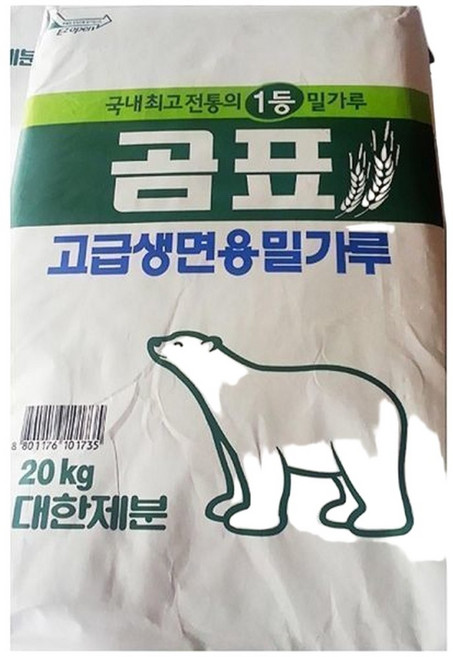 제빵재료 곰표 생면용 밀가루 (20kg) 수제들기 면요리, 1개, 20kg