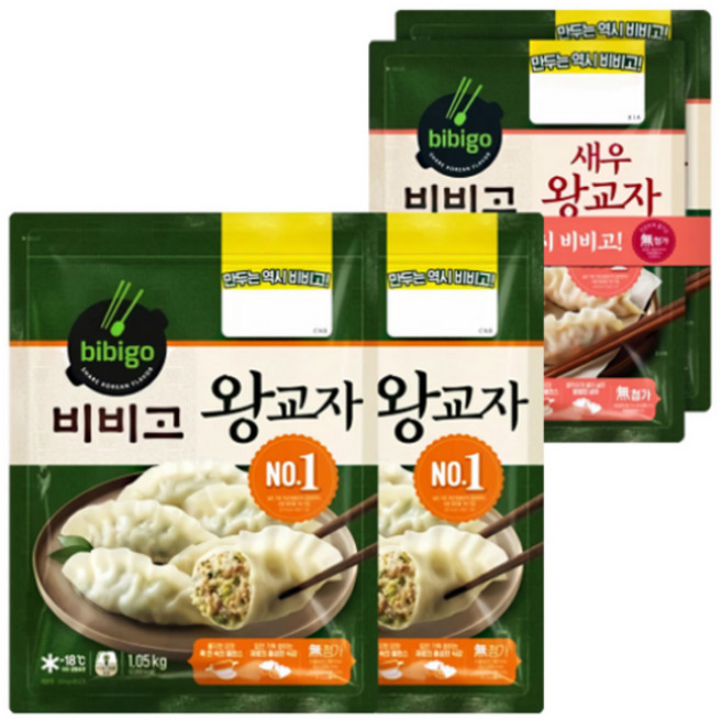 [CJ제일제당] 비비고왕교자1.05KGX2+새우왕교자 315GX2개, 2개, 315g