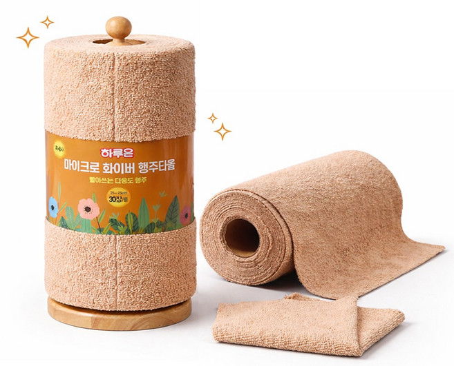 하루온 빨아쓰는 극세사 다용도 행주 타올 25cm, 1개, 30매