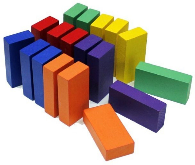 5cm 18개 직육면체 쌓기나무 목재큐브, 1개