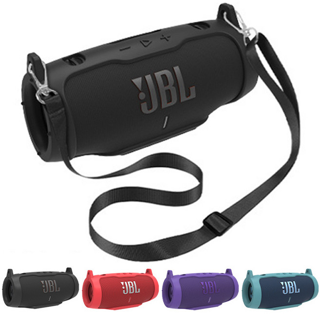 JBL CHARGE 차지 6 호환 소프트 실리콘 커버 케이스 스트랩 카라비너, 레드, JBL CHARGE 6 전용
