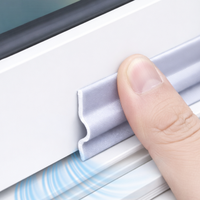 시딘퓨 창문 틈새 바람 막이 문풍지, 4개, 그레이