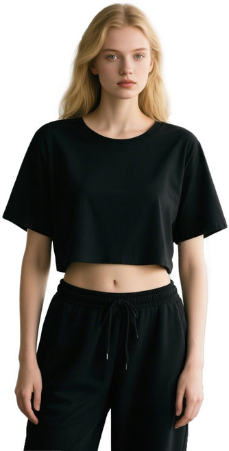 순면 크롭 반팔 티셔츠 SH1908