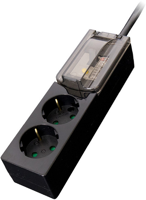 국산 고용량 멀티탭 2구 1.5m 누전 차단 블랙 안전 접지 히터 에어컨 냉장고 콘센트, 1개