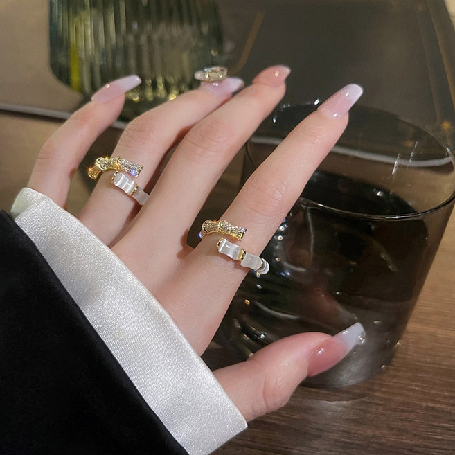 데일리 캐주얼 레이어드 오픈링 반지 모음