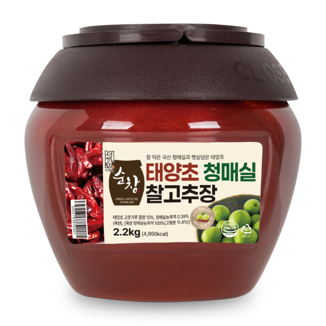 더해담 순창 청매실 찰고추장, 2.2kg, 1개