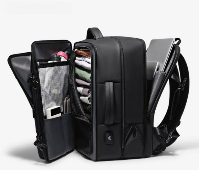 [맨백 폴드아웃] 확장형 여행용 17인치 백팩 대용량 큰 책가방 FRN277A