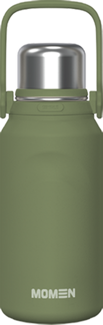 모멘 아웃도어 강력 보온보냉저그 900ml 1500ml 대용량 24시간보냉, 1개, 카키