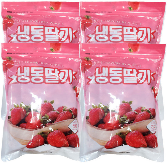 국산 고령 쌍림 냉동딸기 딸기다이스, 4개, 1kg