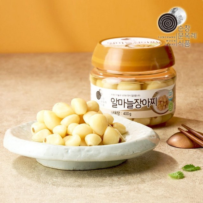 순창문옥례식품 알마늘 장아찌 400g 국내산 마늘 사용 명인 장맛 아삭한 식감, 1개