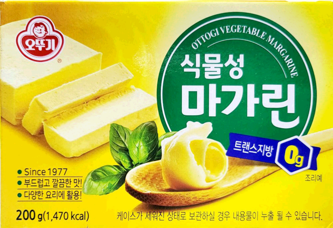 마가린 (식물성 오뚜기 200g)X4 인조버터 일식당 베이커리, 200g, 4개