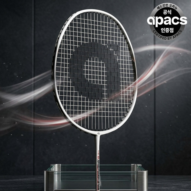 아펙스 배드민턴라켓 가벼운 선수용 카본 스피드형 배드민턴채 스트링(줄)포함, 1개, 블랙, 나노퓨전스피드725