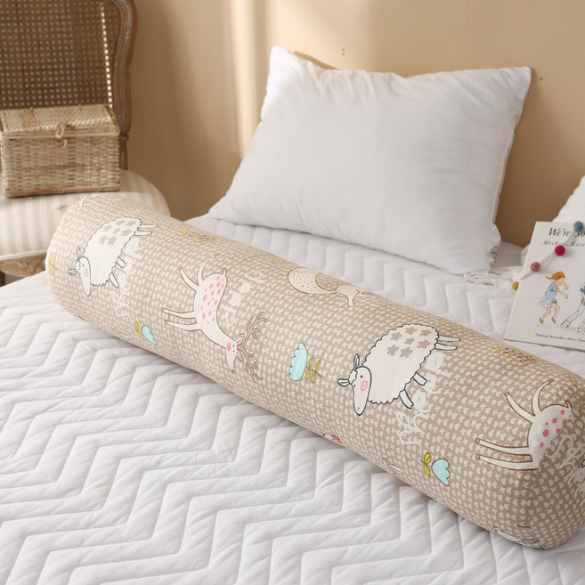 조은집 순면 일자형 롱쿠션 바디필로우 /정전기 없는 순면 안심필로우, (순면)애니멀베이지