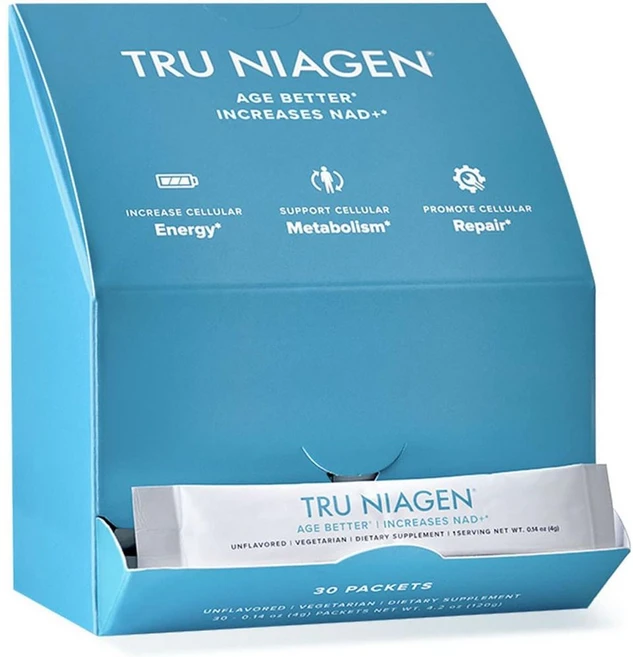 TRU NIAGEN NAD+ Booster Supplement 300mg 트루 니아젠 NAD 부스터 보충제 0.14oz(4g) X 30개입, 파우더 패킷 30개, 4g, 30개 - 쿠팡