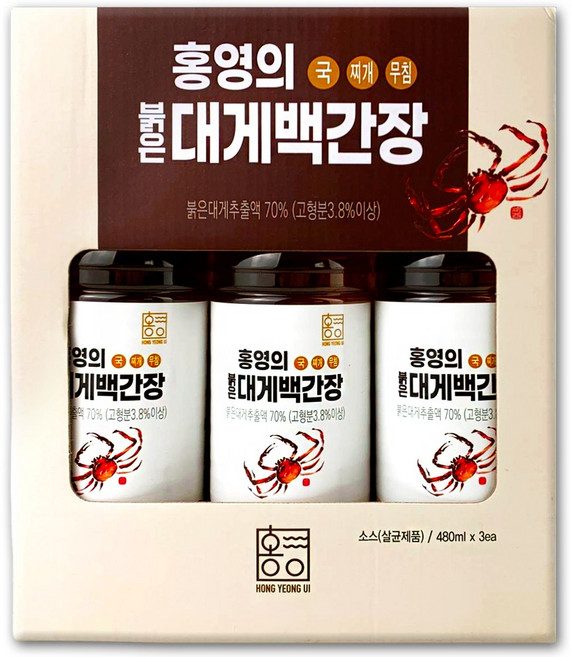 코스트코 홍영의 붉은 대게 백간장 1440ml(480ml x 3개), 1개