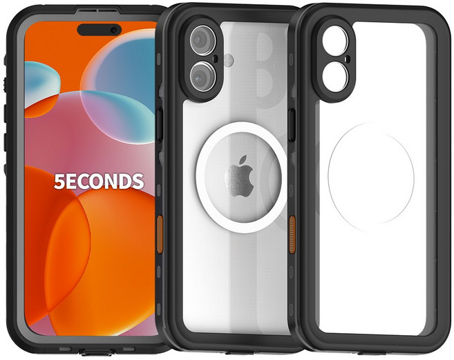 5세컨즈 에어범퍼 풀커버 물놀이 방수 케이스, 1개, 아이폰16