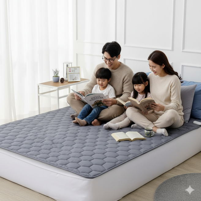 {전자파 없는} 스마트 픽 탄소매트, 초코베이지, SS(110x200)