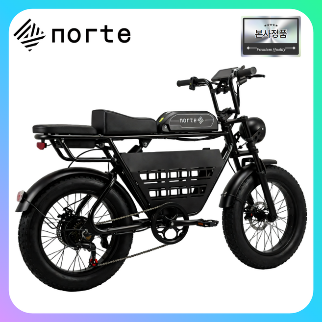 노르테 전기 자전거 자토바이 전동 스쿠터 팻바이크 MTB 배달용 출퇴근용, Y1 럭셔리, 스틸