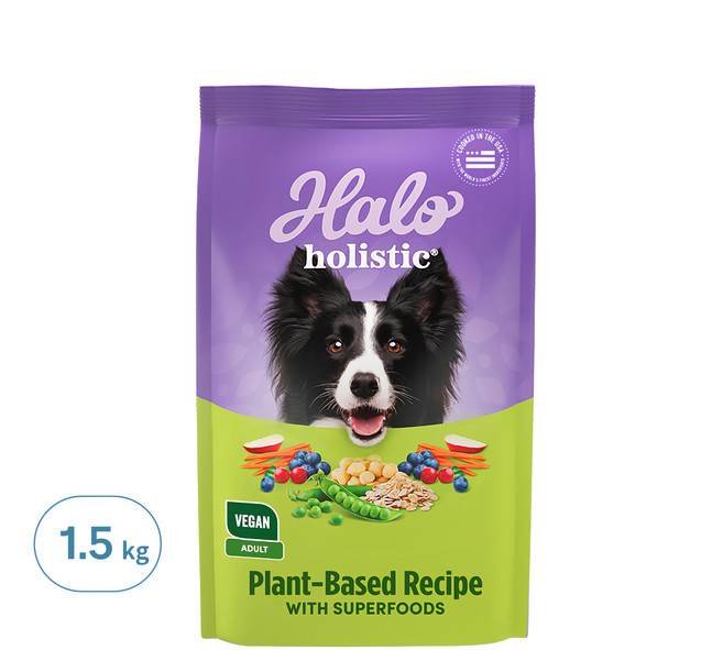 Halo 嘿囉 成犬 低敏舒膚 乾飼料 全植物性配方, 新鮮豌豆 + 燉鷹嘴豆, 3.5lb, 1袋