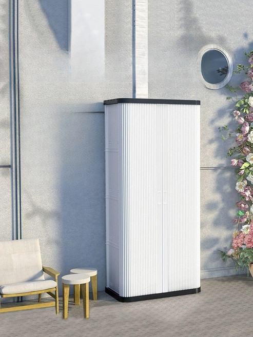 DOOIT 조립식창고 조립식 야외 이동식 간이, 1개, 길이 90x높이 156CM 선반x2