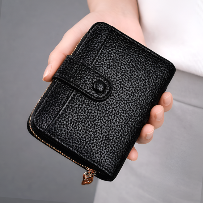 루체아 고급스러운 가죽 카드 반지갑