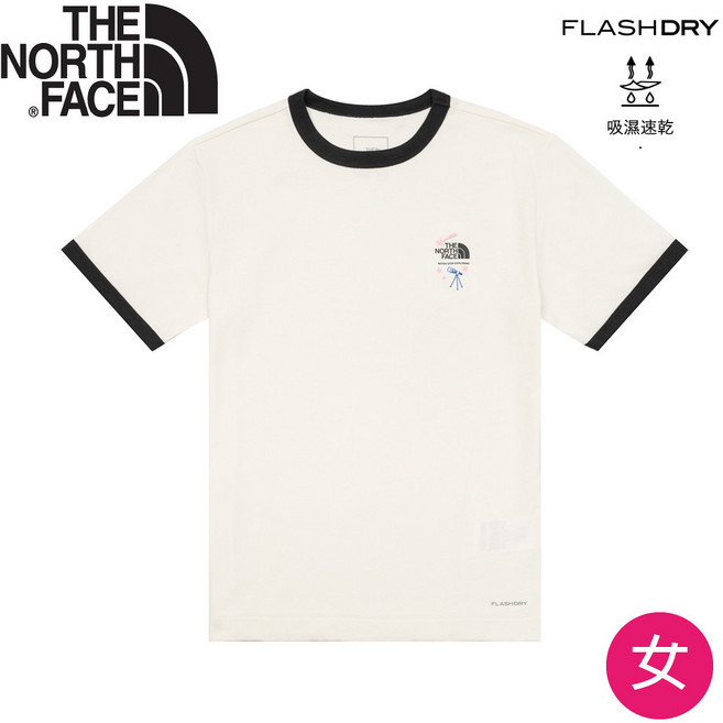 The North Face 女 望遠觀星刺繡排汗快乾圓領短T