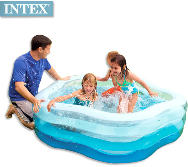 27232-인텍스 오각형컬러풀185(185x180x53cm)[56495]유아튜브풀 에어풀 볼풀장 오각형튜브풀장, 혼합색상, 1개