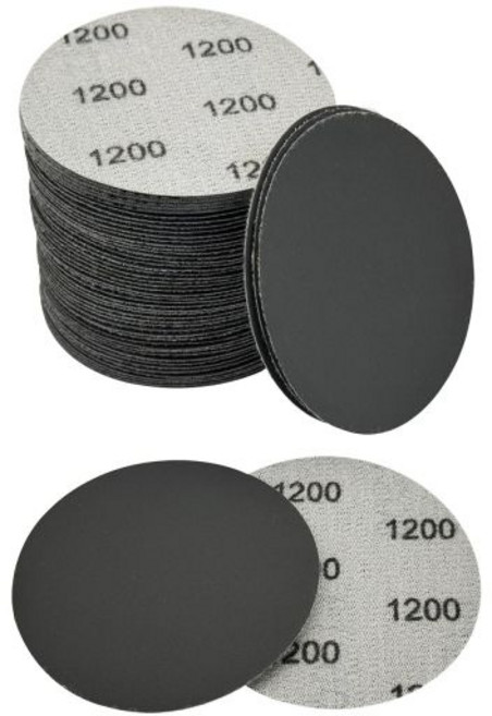 3인치 샌딩 디스크 50pcs 1500 그릿 탄화규소 사포 습식 건식 후크 및 목재 금속 또는 자동용 루프, Grit 1200