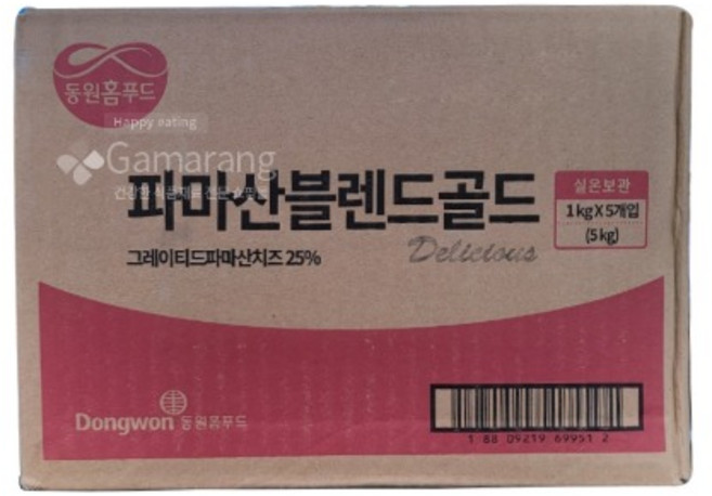 동원홈푸드 비쉐프 파마산블렌드골드 1kg 10개입 그레이티드파마산치즈 25%