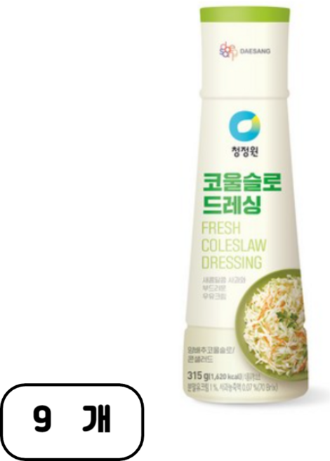 청정원 코울슬로 드레싱, 315g, 9개