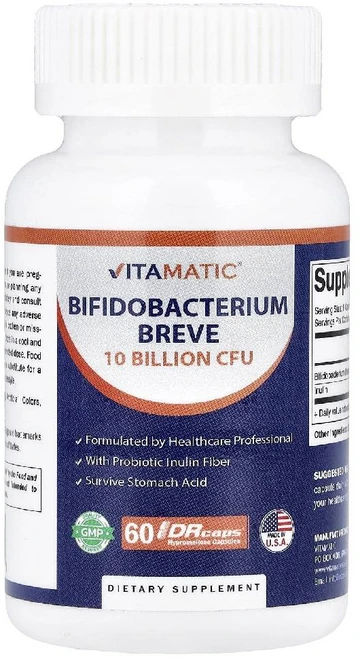 Vitamatic 비피도박테리움 브레브 100억 CFU 캡슐 60정, 1개 - 쿠팡