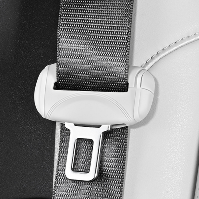 아워딜 차량용 안전벨트 클립 실리콘 커버, 2개, 아이보리