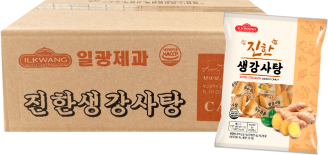 일광 진한 생강사탕 250g 1BOX (10개입), 10개