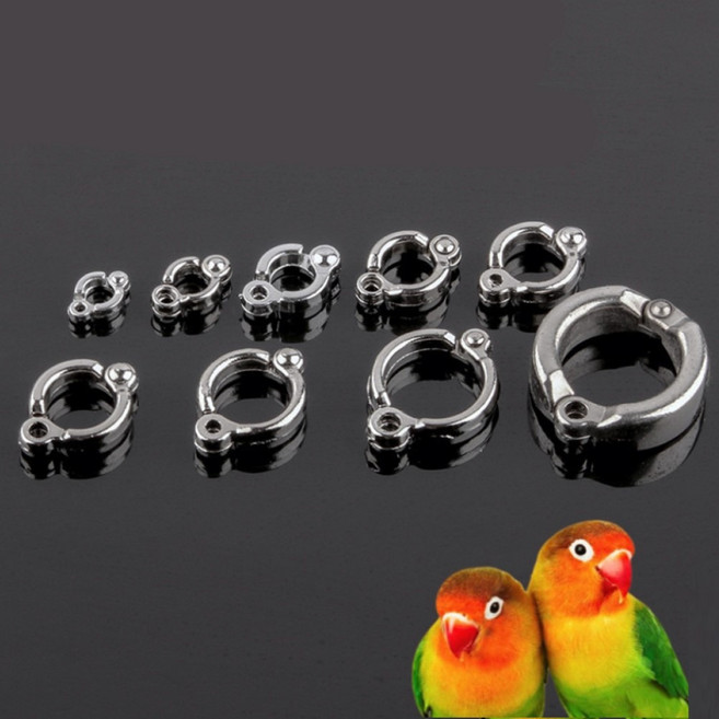 미아방지 산책 앵무새 발목링 다리 하네스 오픈 링 반지, ７호, 1개