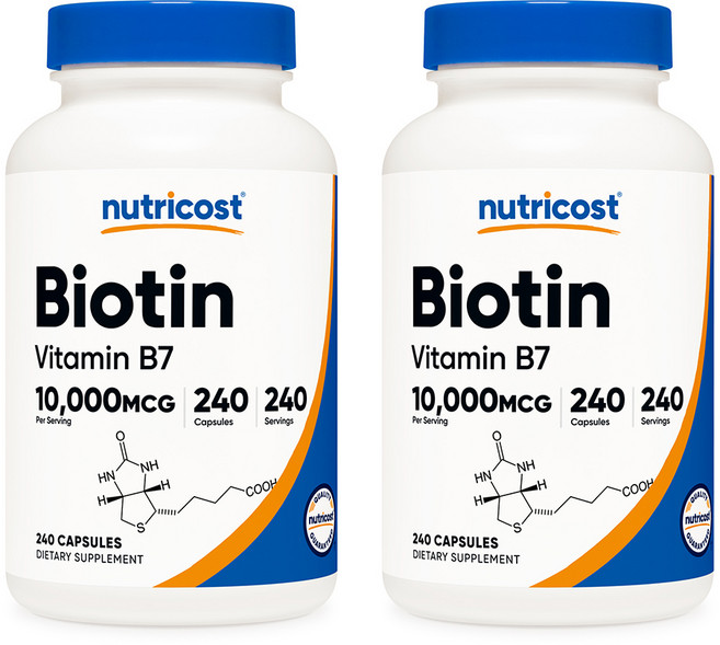 뉴트리코스트 비오틴 10000mcg 240캡슐 2병, 240정, 2개