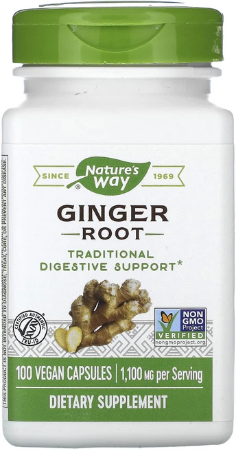 Nature's Way 생강 뿌리 1100mg 베지 캡슐 100정(1회 제공량당 550mg), Nature'sWay생강뿌리1100mg - 쿠팡