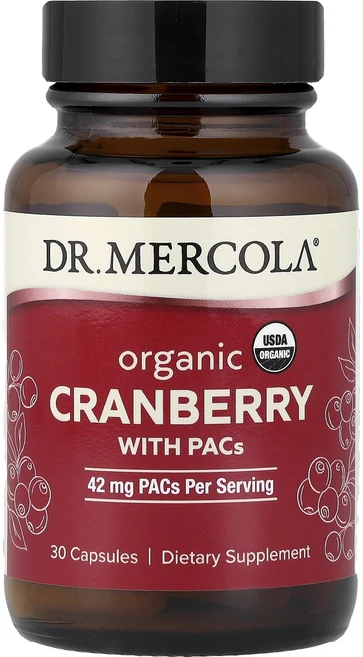 메이커제품입니다 Dr. Mercola 유기농 크랜베리 PAC 함유 캡슐 30정 좋은효과를 보실수있습니다, 1개 - 쿠팡