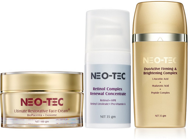 妮傲絲翠NEO-TEC 早C晚A迅速回春組(A醇全效肌活菁萃 左型C全能雙極菁萃 多元賦活因子精華霜), 100g, 1套