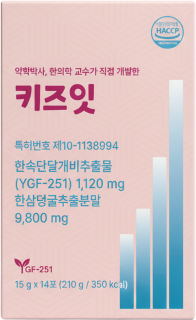 한삼덩굴 고함량 환삼 덩굴 추출분말 식약청 한삼 HACCP 인증 어린이 청소년 젤리 스틱 망고맛 키즈잇, 1세트, 14회분