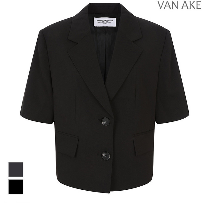 [반에이크] 크롭싱글 반팔자켓_VB45JKM105Z