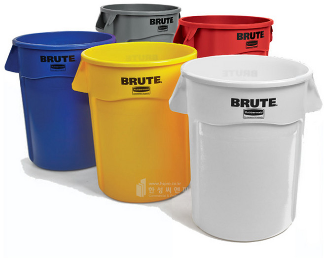 벤티드 브루트 컨테이너 121L 튼튼한 다용도통 업소용 휴지통 분리수거함 쓰레기통, 벤티드 컨테이너 121L, (회색), 1개