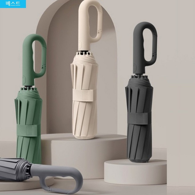 디자인 등록 제품 카리비너 10k 이중창살 강풍 비 바람 강한 자동우산