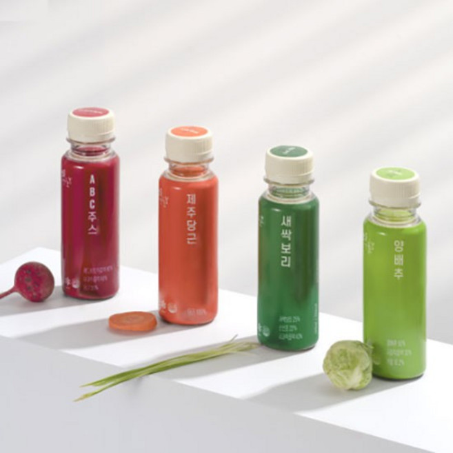 [착즙주스샘플러 4종류 x 2개씩] 100% 리얼착즙 ABC 양배추 제주당근 새싹보리, ABCX2/양배추X2/당근X2/새싹보리X2, 8개, 120ml