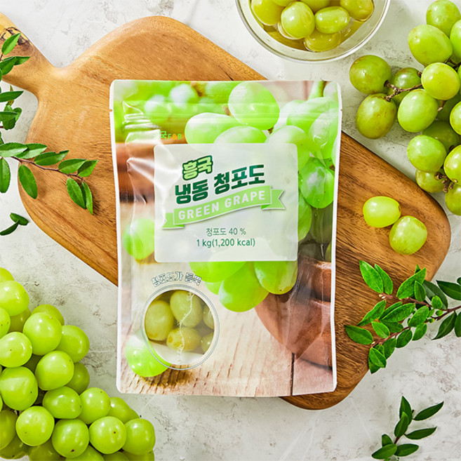 [업체발송] 흥국에프앤비 냉동 청포도 1kg 2개세트, 2개