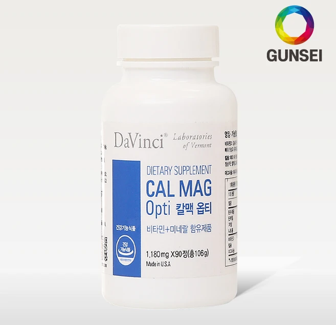 건세 칼맥옵티 1 180mg 90정 1개월분 칼슘 마그네슘 뼈건강 영양제, 1박스 - 쿠팡