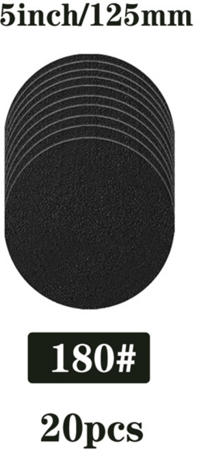 습식 건식 샌딩 디스크 후크 앤 루프 125mm 궤도 사포 실리콘 카바이드 샌딩기 디스크 80grit-5000grit 5 인치, 13 180grit 20pcs