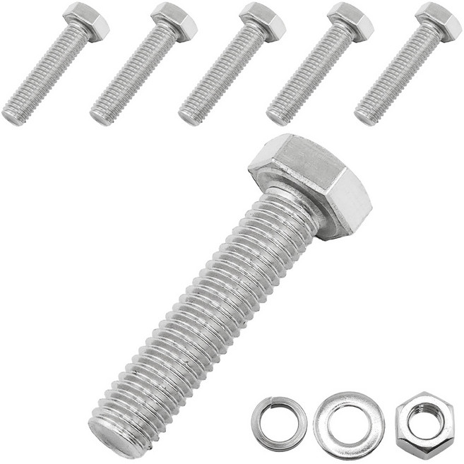 유스툴 SUS 304 스텐 볼트 육각 나사 와샤 너트 포함, 1팩, 35mm, M8