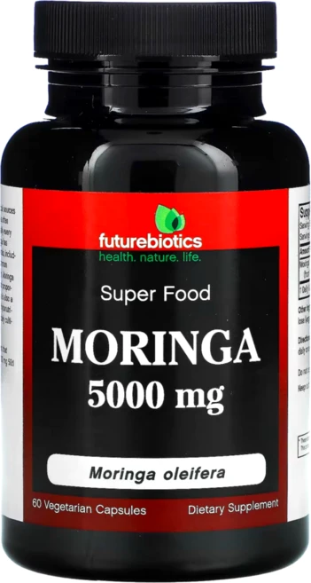 퓨처바이오틱스 모링가 슈퍼 푸드 5000mg 비타민 60 베지캡슐, 60정, 1개 - 쿠팡